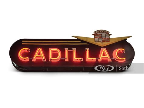 Cadillac Double Sided Neon Sign Auburn Fall Rm Auctions