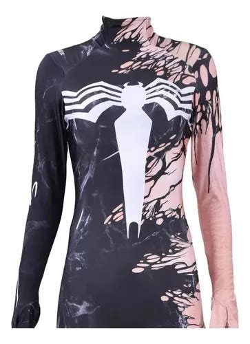 Venom Mujer Disfraz Traje Spiderman Symbiote Zentai Cosplay Meses Sin