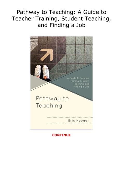 (PDF) Pathway to Teaching: A Guide to Teacher Training, Student