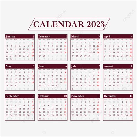 Chocolate Cosmos 2023 Calendar Simple Style 2023 Calendar 2023