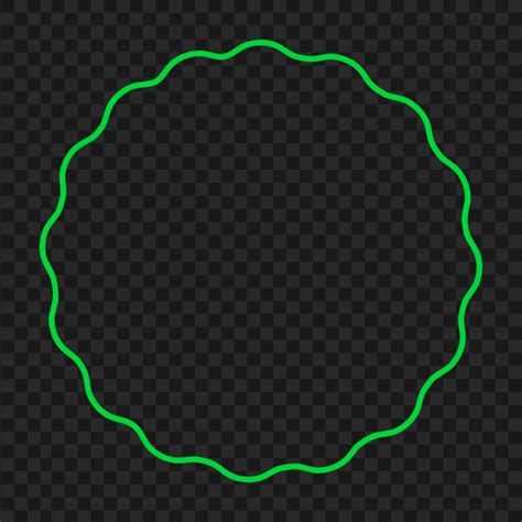 Wavy Green Circle Shape Border Frame Download Png Citypng