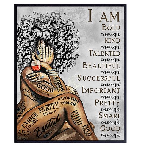 Amazon Black African American Art Positive Affirmations