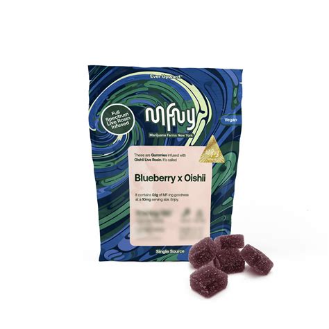 Blueberry X Oishii • Live Rosin Gummies • 10 Pack • Mfny Mfny