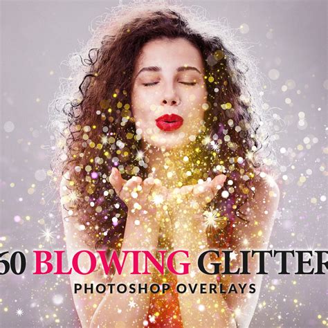 Free Blowing Glitter Photoshop Overlay Background | Gogivo