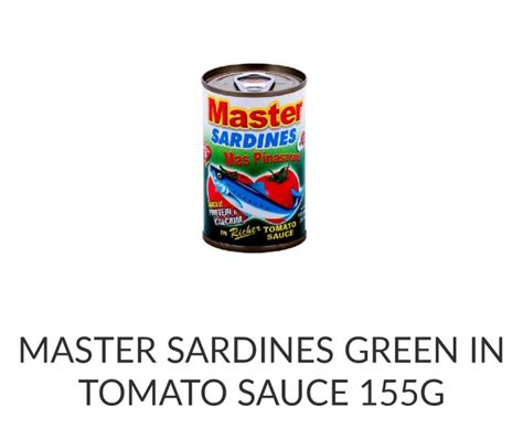 Master Sardines Green In Tomato Sauce G Lazada Ph