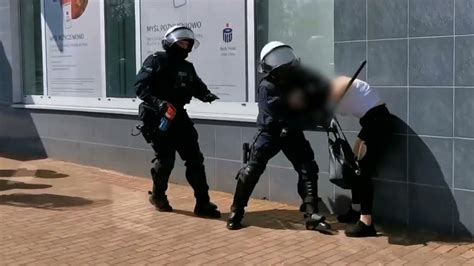 Głogów Brutalna interwencja policji podczas protestu