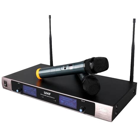 Profesional Micr Fono Vhf Inal Mbrico Sistema Dual De Karaoke Micr Fono