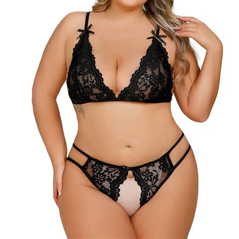 Hwmodou Womens Exotic Lingerie Fashion Hollow See Through Plus Size