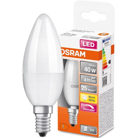 Żarówka LED E14 B35 4 9W 2700K Ściemnialna OSRAM 4058075430914 Cena