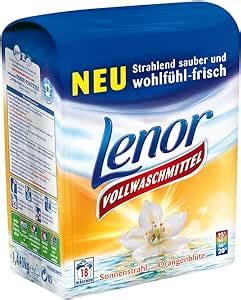 Lenor Vollwaschmittel Pulver Orangenbl Te Er Pack X