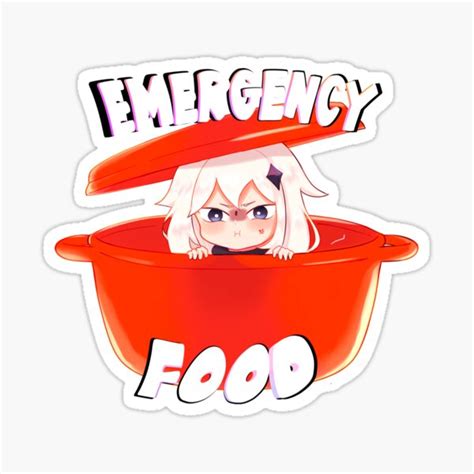 Paimon Emergency Food Sticker For Sale By Gimmevibes Redbubble