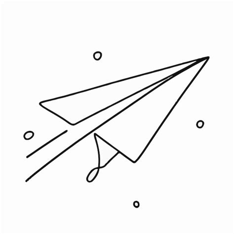 Un Avion En Papier Avec Un Dessin D Un Avion En Papier Vecteur Premium