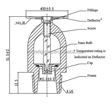 68 Degree Pendent Fire Sprinkler Zstx 15 Used For Fire Fighting Buy 68 Degree Pendent Fire