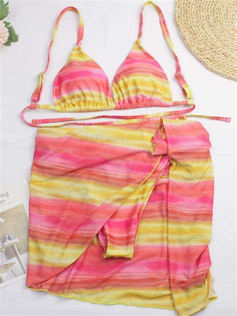 Wholesale Seductive Beach Swimsuits Three Pieces Bikini Sets Qko030661