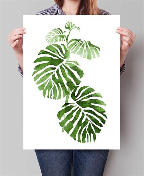 Imprimir Hoja De Monstera Decoraci N De La Pared Print Etsy