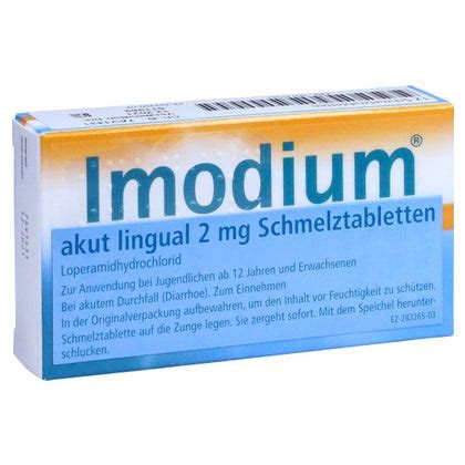 Imodium Akut Lingual Schmelztabletten Reimport St Online Kaufen