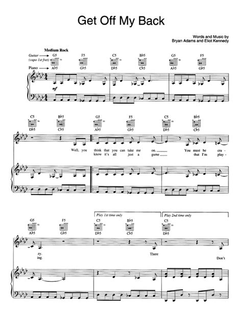 GET OFF OF MY BACK Piano Sheet music | Easy Sheet Music