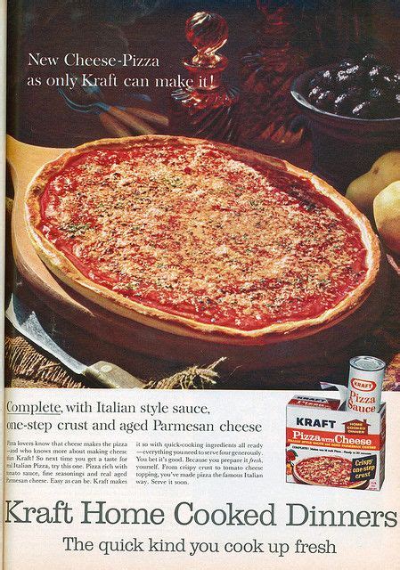 Kraft Pizza Kit 1965 Cooking Dinner Pizza Kit Food