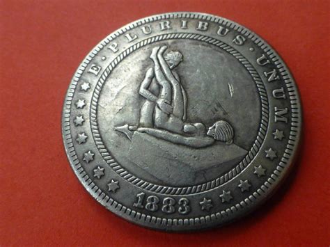 Hobo Dollar Coin Couple Having Fun On The Bed Etsy Uk