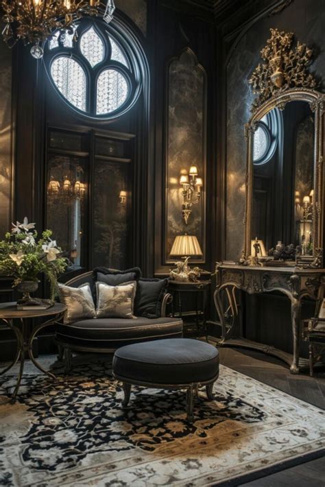 35 Luxurious Living Rooms Showcasing A Fusion Of Gothic Splendor And Contemporary Design Touches