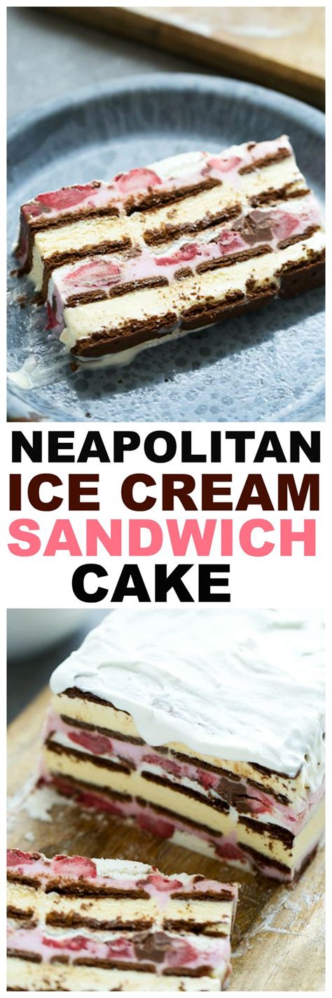 Neapolitan Ice Cream Sandwich Cake Cooking For Keeps Ice Cream