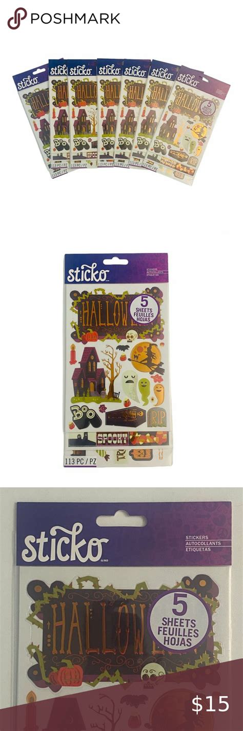 EK Success Sticko Halloween Stickers 5 Sheet Flip Packs 7 Packages