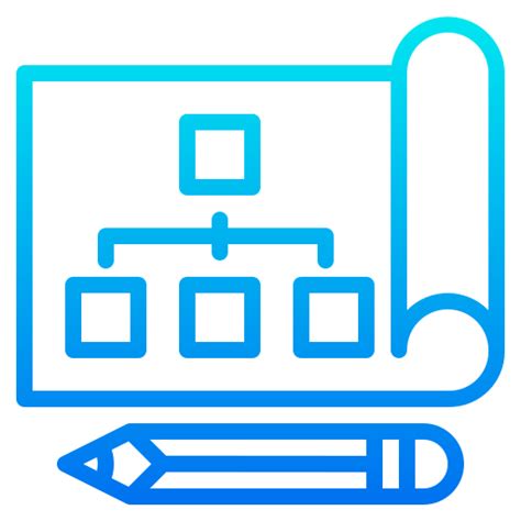 Flow Chart Srip Gradient Icon