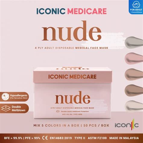 Online New Arrival Jan Iconic Nude Series Ply Adult Medical Disposable Face Mask Mix