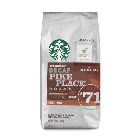 Starbucks Decaf Pike Place Roast Medium Roast Ground Coffee 12 Ounce