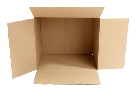 Premium Photo Brown Cardboard Box Isolated On White