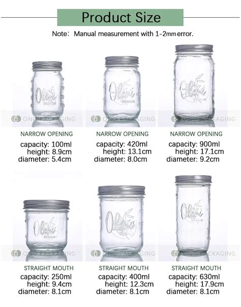 Hot Sale Wholesale 4oz 8oz 16oz Clear Wide Mouth Glass Mason Jar Canning Food Storage Jar With