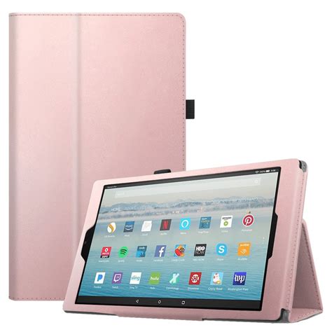 Fintie Hülle Fire Hd 10 Tablet Folio Kunstleder Amazon De Elektronik