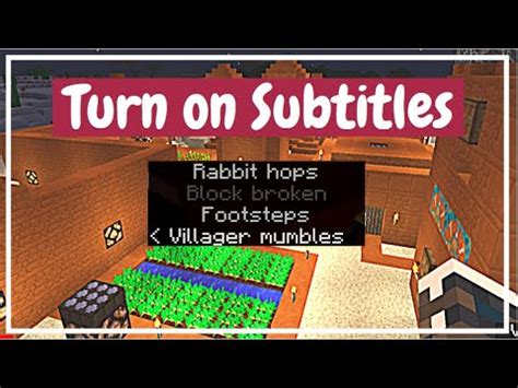 How To Turn On Subtitles Java Edition Minecraft Tutorial Youtube