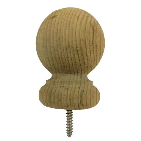 Small Pressure Treated Wood Ball Top 2 7 Finial For Fence And Deck