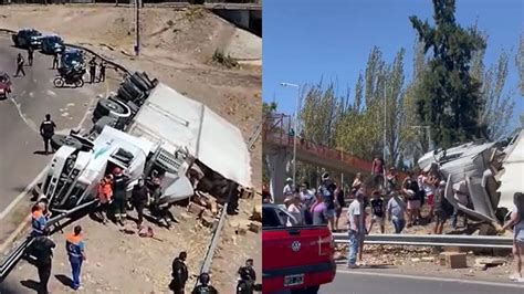 Video viral Camión con papas fritas volcó y fue saqueado mientras el