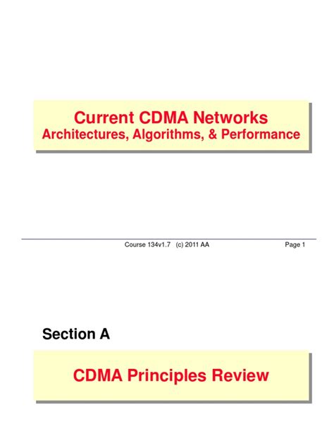 Current Cdma Networks Architectures Algorithms And Performance Code