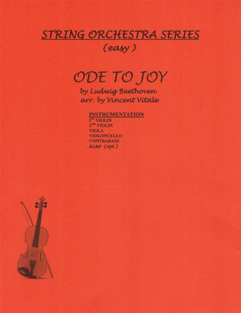 Ode To Joy Easy With Opt Harp By Ludwig Van Beethoven String Orchestra Digital Sheet