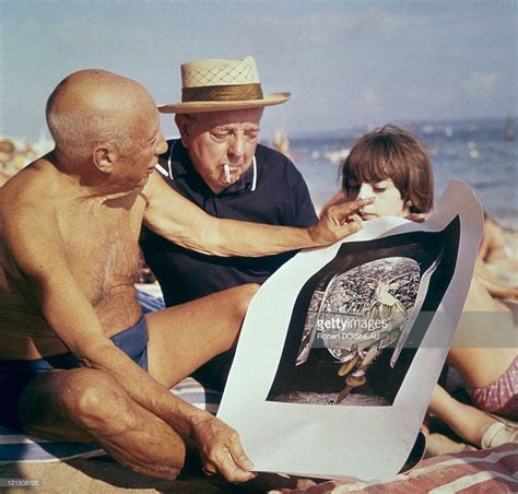 Jacques Prevert Picasso And Michele In Antibes In Robert