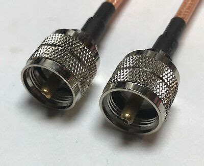 RG400 UHF Male PL259 To UHF Male 259 Double Shield Coax PICK LENGTH RF