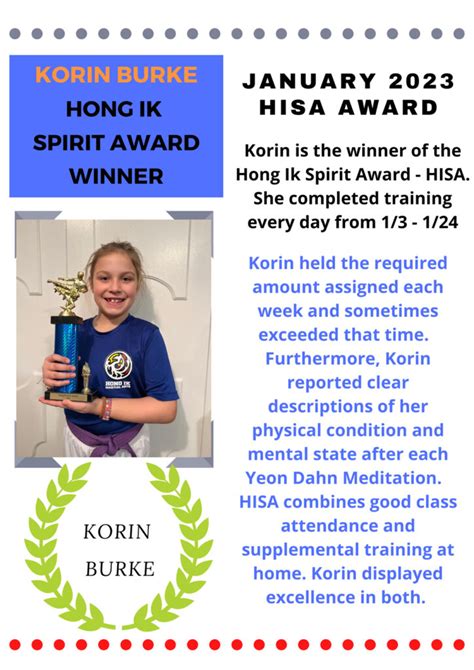 Nr Hisa Jan Winner Yeon Dahn Hong Ik Martial Arts