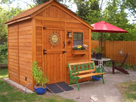 Outdoor Living Today 8 Ft W X 8 Ft D Cedar Wood Sunshed Garden Shed