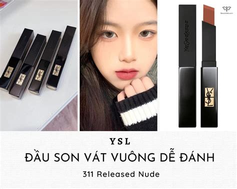 Son YSL Slim Released Nude Slim Velvet Màu Hồng Khô