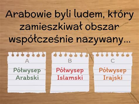 Arabowie i początki islamu Test