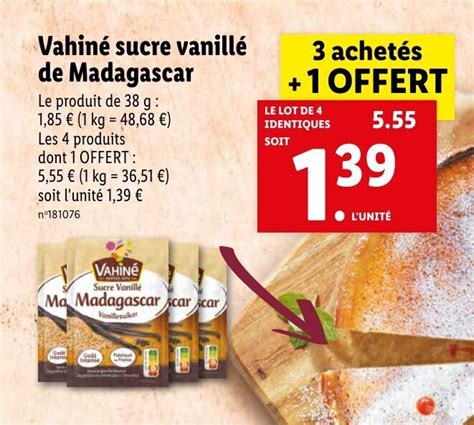 Promo Vahin Sucre Vanill De Madagascar Chez Lidl