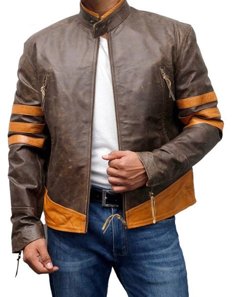 Wolverine Motorcycle Leather Jacket With Ce Approved Armor Etsy