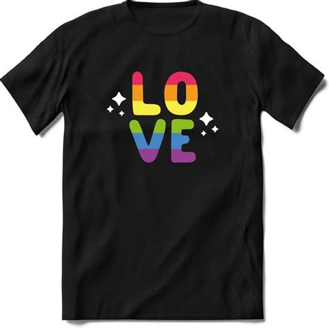 Love Pride T Shirt Heren Dames Unisex LHBTI LGBT Gay Homo