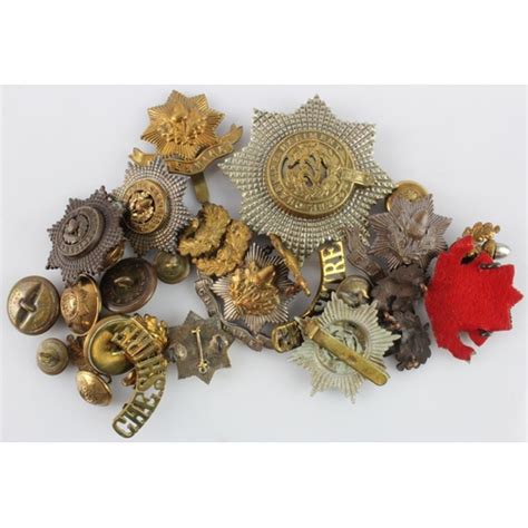 Cheshire Regiment Small Collection Of Cap Badges Collars Early