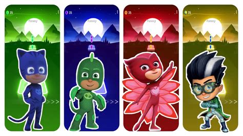 Pj Masks Catboy 🆚 Gekko 🆚 Owlette 🆚 Romeo 🎶 Tiles Hop Edm Rush Youtube