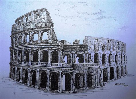 Colosseum Drawing At Explore Collection Of