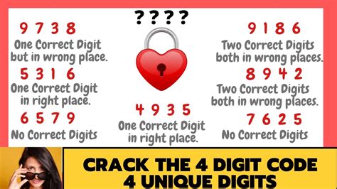 CRACK THE CODE Crack The 4 Digit Code Lock Puzzle With Solution YouTube